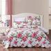 King Romantic Roses Valentine Scalloped Floral Bedspread Set Pink