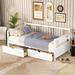 Solid Wood Daybed with Two Drawers, Easy Assembly, Twin Size