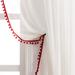 Rod Pocket Voile Semi-Sheer Curtains for Living and Bedroom Set of 2