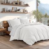 3pc King/King Cal Waffle Weave Solid Textured Comforter Set Ivory