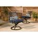 Hanover Montclair 5-Piece Patio Dining Set with 4 Swivel Rockers and a 40-Inch Square Table - N/A