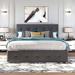 Linen Queen Platform Bed: Drawers, Twin XL Trundle, Elegant, Maximized Storage