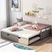 Daybed w/ Simple Yet Elegant Design, Expandable to Extra Large Bed & Trundle