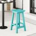 Polytrends Laguna All Weather Poly Outdoor Patio Counter Stool – Square/ 24”