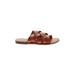 American Eagle Outfitters Sandals: Slip-on Stacked Heel Feminine Brown Solid Shoes - Women's Size 8 - Open Toe