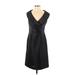 Tahari by ASL Cocktail Dress - A-Line: Black Solid Dresses - Women's Size 4