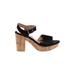 American Eagle Shoes Heels: Black Solid Shoes - Women's Size 6 - Open Toe
