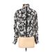 Calvin Klein Track Jacket: Silver Print Jackets & Outerwear - Women's Size X-Small