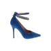 Jessica Simpson Heels: Pumps Stiletto Cocktail Party Blue Print Shoes - Women's Size 6 1/2 - Pointed Toe
