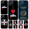 Custodia con bandiera della repubblica dominicana per iPhone 15 14 13 12 11 Pro Max 7 8 Plus X XR XS