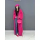 Manteau Long en Tricot pour Femme Cardigan Ample Peluche Épais Chaud Couleur Unie Grande