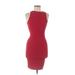 Windsor Casual Dress - Bodycon: Red Solid Dresses - Women's Size Medium