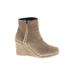 TOMS Ankle Boots: Tan Solid Shoes - Women's Size 8 - Almond Toe