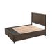 Benjara Sea Queen Size Bed, Rustic Modern Design, Panel Headboard, Brown Wood in White | 58 H x 79 W x 80 D in | Wayfair BM307289