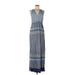 fleur bleue Casual Dress - Maxi: Blue Dresses - Women's Size 10