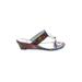 Impo Sandals: Slide Wedge Boho Chic Silver Shoes - Women's Size 7 - Open Toe