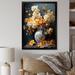 Design Art Luxurious Golden Yellow Orchids Spill II Canvas, Cotton in Orange | 20 H x 12 W x 1 D in | Wayfair FDP117450-12-20-BK