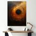 Design Art Bronze Blackhole Solar System I Metal in Orange/Yellow | 32 H x 16 W x 1 D in | Wayfair PT117597-16-32