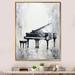Design Art Minimalism Piano Midnight Black & White III On Canvas Print, Cotton in Black/Gray | 32 H x 16 W x 1 D in | Wayfair FL116780-16-32-GD