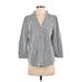 LC Lauren Conrad Long Sleeve Blouse: Gray Tops - Women's Size Small