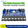 Convertitore multimediale Switch in fibra Gigabit Ethernet simplex monomodale 8 porta in fibra 2 porta RJ45 ricetrasmettitore rapido ottico giga 20KM
