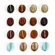 Perles acryliques multicolores en grains de café 200 pièces 10.5mm x 8mm pour bricolage