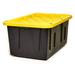 Homz Plastic Tubs & Totes Set Plastic in Black/Yellow | 2 | Wayfair 2 x 4427BKYLDC.02
