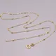 Collier en or jaune 18 carats pour femme perle boule Rolo Link Pure M750 1.2mm 45cm 18 po