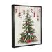 Stupell Industries Ba-799-Floater Ice Skates & Sleds On Tree Framed On Canvas by Emma Leach Print Canvas in White | 21 H x 17 W x 1.7 D in | Wayfair