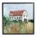 Stupell Industries Rustic Barn Painting by Sally Swatland Single Picture Frame Print on Canvas in Brown/Green/White | 17" H x 17" W | Wayfair