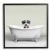 Stupell Industries Pastel Puppy in Bathtub by Roozbeh Single Picture Frame Print on Canvas in Black/White | 12" H x 12" W | Wayfair