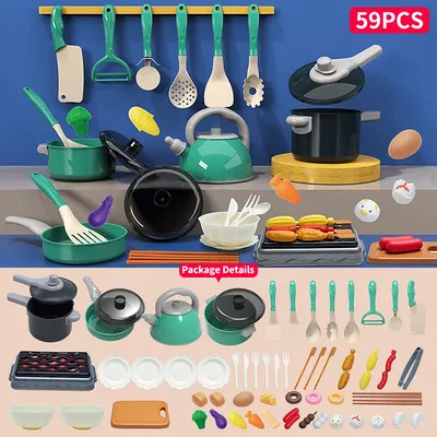 Pretend Play Cooking Toys Set Kids Play Kitchen Set Kitchen Toys Playset For Children Toy Pots