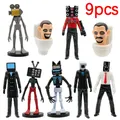 6/8/9/12PCS Skibidi Toilet Man Camera Man Figure TV Man Speaker Man Model Cameraman Action Figures