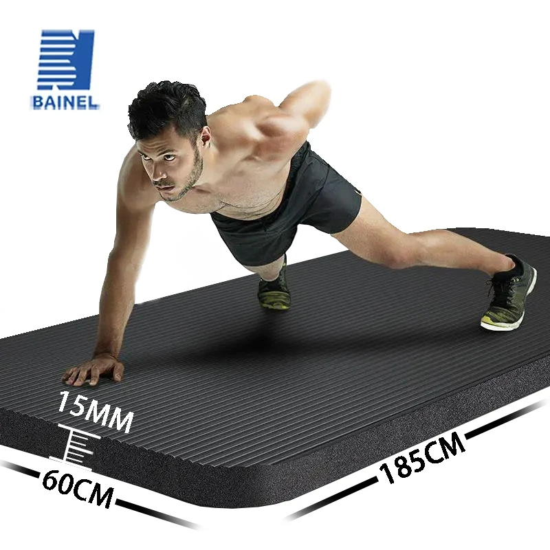 Non-slip Extra Thick 15mm Yoga Mat Men Women Fitness NBR Soft Mat Tasteless Gym Household Exercise Pilates Yoga Mat