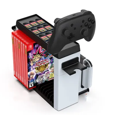 Game Storage Tower for Nintendo Switch Game Holder Game Disk Rack and Controller Compatible with