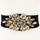 Luxury Rhinestone Dress belts for women Women Colorful Crystal Elastic Waistband Fashion Ladies