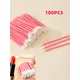 100PCS Disposable Lip Brushes Lip Gloss Applicators for Mascara Eye Shadow Lipstick