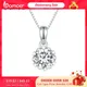 Bamoer 1 Carat D Color Moissanite Pendant Necklace Real 925 Sterling Silver Lab Diamond Engagement