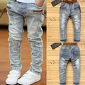 DIIMUU Kids Skinny Jeans Boys Denim Clothing Bottoms Casual Trousers Children Clothes Pants Infant