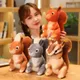 25cm Imitation Cute Squirrel Plush Toys Soft Stuffed Cartoon Animals Dolls Home Decoration For