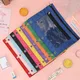 Colorful Pencil Bag Student Examination Dedicated Oxford Cloth Pen Case Unisex Large Capacity Pouch