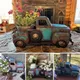 Oversized Christmas Bulbs Creative Retro Green Small Truck Flower Pot Flower Plants Succulent Potted