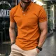 Europe And America Men 35% Cotton Spring And Autumn New Chain Breathable Short Sleeve Polo Shirt