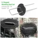 30pcs Garden Pegs U-shaped Ground Pegs Heavy Duty Metal Pins Spikes Ground Staple with 30pcs Buffer