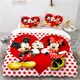 Disney Mickey Minnie Mouse Cartoon Bedding Set Lovely Couple Single Twin Full King Duvet Cover Gift