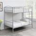 Coaster Nikhat Twin Over Twin Bunk Bed Metal in Gray | 68.5 H x 42.75 W x 79 D in | Wayfair PFBDB400730T