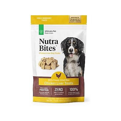 Ultimate Pet Nutrition Nutra Bites Freeze-Dried Raw Chicken Liver Dog Treats, 4-oz bag