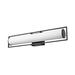 Willa Arlo™ Interiors Syston Dimmable LED Bath Bar w/ White Glass Shade Glass in Black | 4.5 H x 24 W x 4.724 D in | Wayfair