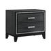 Mercer41 Nelligan 2 - Drawer Nightstand in Black Wood in Black/Brown | 26.5 H x 27.6 W x 17.4 D in | Wayfair D764DB027167486FA18D54E1DBFDCD4B