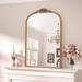 Charlton Home® Arnott Arch Wall Mirror Decorative Mirror Accent Mirror in White/Yellow | 36 W x 1.6 D in | Wayfair 77CAE741AE524416A74521E69457144F